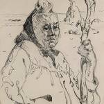 Eugene Landry charcoal portrait of Nina Charley Bumgarner, based on a photo by Josef Scaylea. Bumgarner was the daughter of Shoalwater Bay Chief George Allen Charley. (Courtesy Judith Altruda)