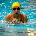 SUBMITTED PHOTO Aberdeen swimmer Anna Matisons qualified for the state tournament with a victory in the 100 yard breaststroke against Black Hills on Wednesday at the Grays Harbor YMCA in Hoquiam.