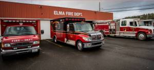 Courtesy of Elma Fire Department 
Elma EMS personnel are finding themselves spread thin as an influx of local COVID patients often require them to divert to hospitals outside the county.