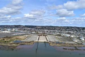 The Port of Grays Harbor has applied for a grant to repurpose the former 520 pontoon casting basin it purchased in 2018. (Courtesy state Department of Transportation)