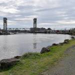 DAN HAMMOCK | THE DAILY WORLD 
The North Shore Levee West Segment will protect parts of Hoquiam not included under the original North Shore Levee design, which ended at the east bank of the Hoquiam River. The West Segment will follow the west bank of the Hoquiam River here north of the Riverside Bridge, behind Als Humdinger restaurant.