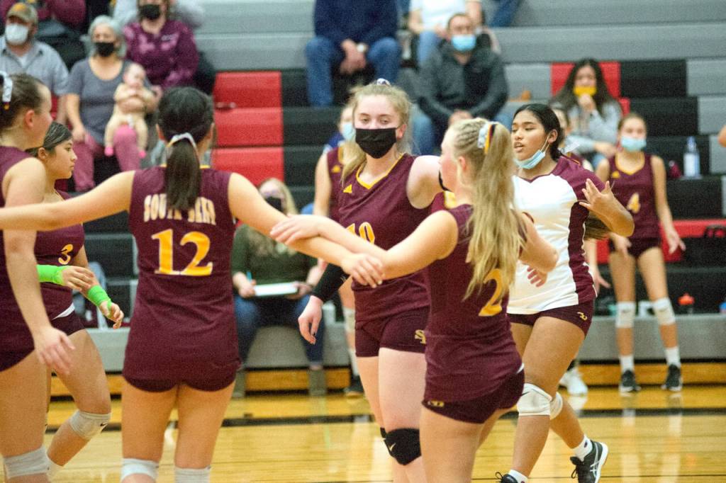 DAILY WORLD FILE PHOTO South Bends Hannah Jewell (mask) was named to the 2B Pacific Leagues First Team, league officials announced earlier this week.