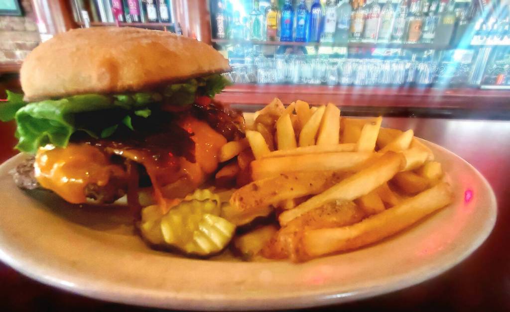 Rule Number Two at Billys: be generous with the portions! The brick burger is inspired by the master brick mason who helped construct Billys building.