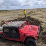 A dune fire occurred earlier this year just off Chance a La Mer beach approach. Photo courtesy of Ocean Shores Fire Department