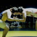 RYAN SPARKS | THE DAILY WORLD Aberdeen Eric Hayter-Ramsey, left, faces off against Franklin Pierces Derryck Wallace in the final match of the 285 pound weight class at the Grays Harbor Championships boys wrestling meet Saturday at Aberdeen High School.
