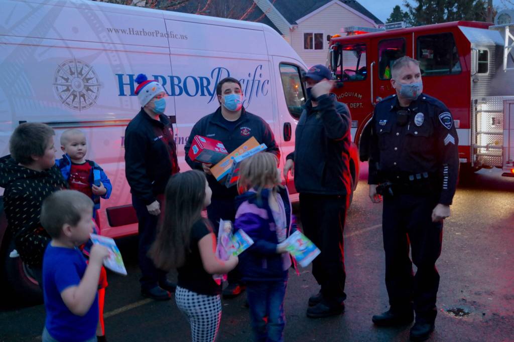 Overflow gifts were distributed to nearby families who came to join in on the fun.