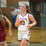 DAILY WORLD FILE PHOTO Montesano senior Paige Lisherness scored 13 points to lead the Bulldogs to a 53-11 victory over Elma on Tuesday in Elma. It was the first game since mid-December for both teams.