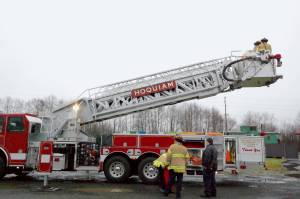 In addition to daily checks, HFD runs weekly ladder checks to ensure all equipment is functional and to provide training opportunities. Erika Gebhardt I The Daily World