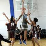 RYAN SPARKS | THE DAILY WORLD Grays Harbor Logan Walker (13) scores on a jump shot in the first half of the Chokers 80-75 loss to Pierce College on Wednesday in Aberdeen.