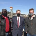 Left to right: Hoquiam Mayor Ben Winkleman, Hoquiam City Administrator Brian Shay and Rep. Derek Kilmer meet to discuss North Shore Levee project funding following recent floods. Erika Gebhardt | The Daily World