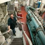 Ryan Berry | The daily Herald
Bart Lematta stands in the engine room of his ferry on Feb. 8, 2022, along the shore of Langley.