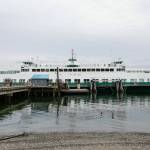 Bart Lematta’s ferry is docked Tuesday, Feb. 8, 2022, along the shore of Langley, Washington. (Ryan Berry / The Herald)