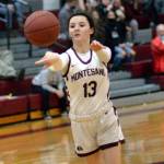 RYAN SPARKS | THE DAILY WORLD Montesano junior guard Maia Young scored 11 points to go along with five steals and three assists in Montesanos 53-39 win over Kings Way Christian in the district semifinals on Tuesday in Montesano.