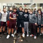 SUBMITTED PHOTO The Montesano Powerlifters team poses for a photo after winning a meet to open the season on Jan. 8 at White River High School.