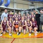 RYAN SPARKS | THE DAILY WORLD The Montesano Bulldogs won their first girls basketball trophy with a fifth-place finish at the WIAA 1A State Tournament on Saturday at the Yakima Valley SunDome in Yakima.