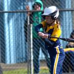 DAILY WORLD FILE PHOTO Aberdeen outfielder Aili Scott drove in three runs to help Aberdeen to a 14-1 victory over Hoquiam on Wednesday in Aberdeen.