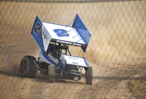 Allen Leister | The Daily World 
360 Sprint Car #2 competes in the time qualifying round of the Grays Harbor Raceway event on Saturday, April 23, 2022, in Elma.