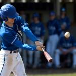 DAILY WORLD FILE PHOTO Elma infielder JT Tiffany, seen here in a file photo, had three hits in the Eagles 7-4 win over Hoquiam on Monday at Olympic Stadium in Hoquiam.