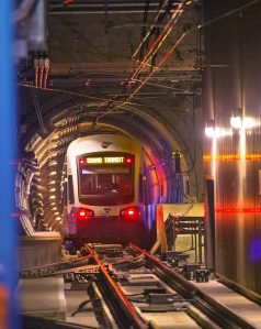 Mike Siegel / Seattle Times TNS / File Photo
A Sound Transit light-rail train heads into the tunnel toward the Capitol Hill Station from the University of Washington.