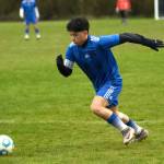 DAILY WORLD FILE PHOTO Elma senior forward Manny Hernandez, seen here in a file photo, scored a goal in the Eagles 2-0 win over Montesano on Wednesday in Montesano.