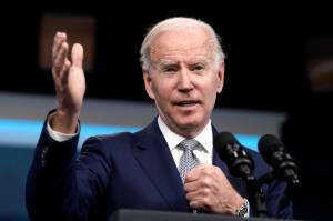 U.S. President Joe Biden replies to questions from the media after discussing inflation and lower costs for working families in the South Court Auditorium at the White House in Washington, D.C., on May 10, 2022. Yuri Gripas | Abaca Press | TNS