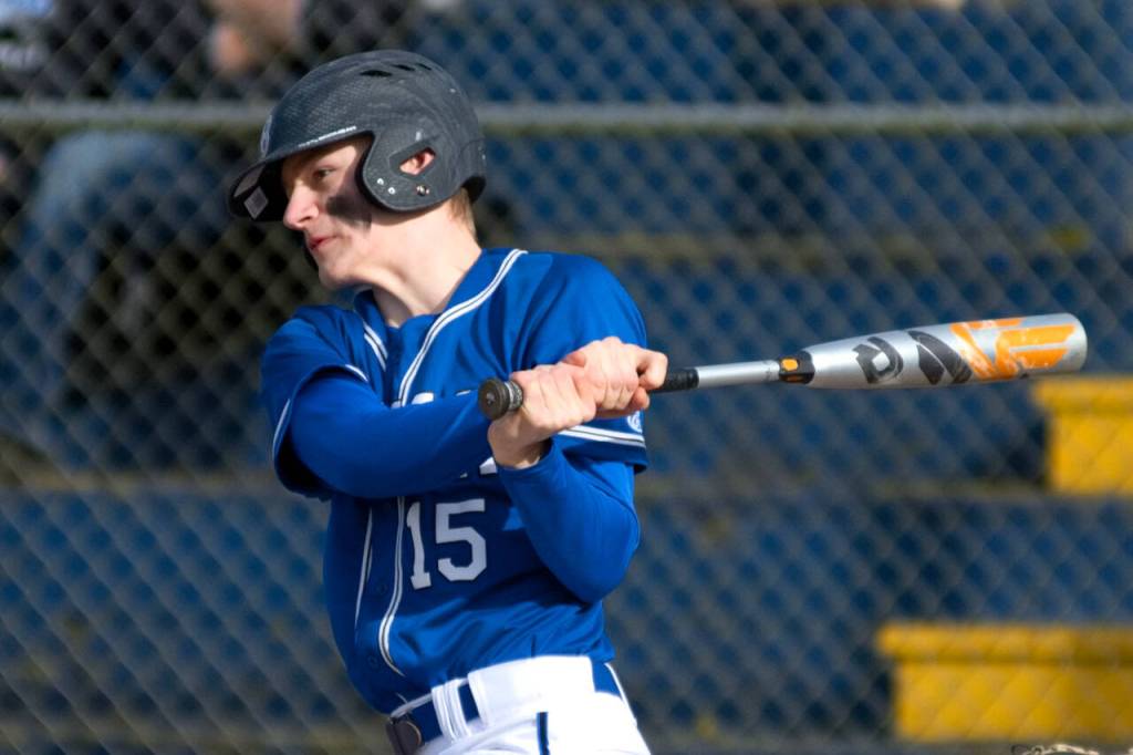 DAILY WORLD FILE PHOTO Elma infielder JT Tiffany was one of four Eagles named to the 1A Evergreen All-League Baseball First Team after helping lead Elma to a spot in the district-championship game this season.