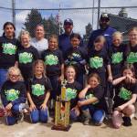 SUBMITTED PHOTO The Grays Harbor Crushers 10U softball team placed second in the USSSA State Championships after a 11-2 loss to Federal Way on June 19 in Olympia. The Crushers battled their way out of the losers bracket to reach the C-level final. Pictured are (front row, from left): Haddie Anderson, Annika Gaddis, Addison Williamsen, Leah Adams and Roxie Thornton. Middle row: Marisol Servellon, Piper Brule, Lexi Wilson, Gloria Diaz, Alora Raines, Thea Brown and Madison Bromley. Back row: Coaches Todd Wilson, Amber Adams and Adam Williamsen