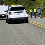Washington State Patrol SUVs and a coroners office van were on-scene as several WSP troopers investigate the scene of a fatal crash that happened on Friday morning, July 8, 2022, on Washington State Route 109 at milepost 5. (Matthew N. Wells | The Daily World)