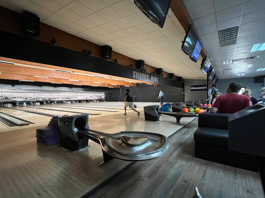 Matthew N. Wells | The Daily World
A bowler rears back in order to strike down his pins on Saturday, July 9, 2022, at Shores Bowl. The alley, which was closed for a couple of months, underwent a massive overhaul in order to get back in business. Rob Shaver, who owns Shores Bowl, said the crowd there was not bad for a sunny Saturday when people are usually out at the beach.
