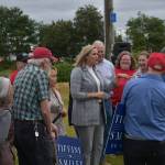 Allen Leister | The Daily World
Republican candidate for U.S. Senate Tiffany Smiley made a campaign stop at Zelasko Park in Aberdeen, on Saturday, July 23, 2022, to call on people to vote for her ahead of Washingtons Aug. 2 primary election. She states that change is needed to improve the future of Washington and that career politicians like Patty Murrary have had their chance.
