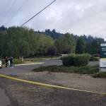 The Montesano Health and Rehabilitation Center was cordoned off Thursday morning, Sept. 15, 2022, following a fire on Wednesday, Sept. 14. (Allen Leister | The Daily World)