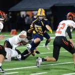DAILY WORLD FILE PHOTO 
Aberdeen running back Jeremy Sawyer, seen here in a game against Centralia on Sept. 16, 2022. Sawyer will return to the field against reigning-league champion Tumwater on Friday in Tumwater.