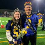 Photo courtesy Trinity Parris
Aberdeen High School Homecoming Queen Makenna Parris, left, and King Alan Avalos are crowned at halftime of the Bobcats game against Black Hills on Friday, Sept. 30, at Stewart Field in Aberdeen.