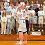RYAN SPARKS | THE DAILY WORLD Hoquiam senior setter Ella Folkers dazzled on Tuesday with 40 assists in the Grizzlies 3-1 victory over Montesano in Hoquiam.