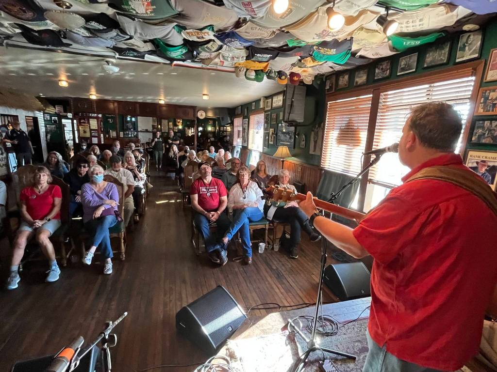 Peter Daldry, once of Scotland, performs at Galway Bay.
