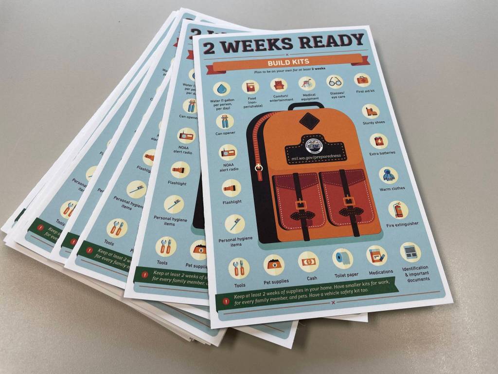 Students at the Ocosta School District took part in the Great ShakeOut, a statewide tsunami drill, on Oct. 20. (Michael S. Lockett / The Daily World)