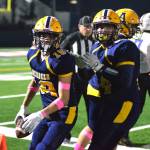 DAILY WORLD FILE PHOTO 
Aberdeen running back Aidan Watkins, left, and lineman Kenny Dawson are two key players to watch when the Bobcats take on Shelton this week with third-place in the 2A Evergreen Conference on the line.