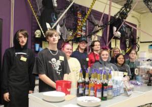 photos provided by The Aberdeen School District 
Students pose for a picture at the opening of the Dragon Café.