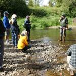 Washington Department of Fish and Wildlife fish biologist leads a group discussion.