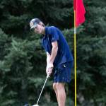 PHOTO BY PATTI REYNVAAN
Aberdeens Charlie Ancich tees off during a match against Hoquiam earlier this season at the Grays Harbor Country Club in Aberdeen. Ancich was one of three Bobcats golfers named to the 2A Evergreen All-Conference Team for the 2022 season.
