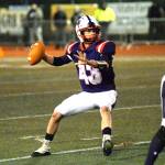 DAILY WORLD FILE PHOTO Pe Ell-Willapa Valley quarterback Derek Fluke passed for 110 yards in a 42-14 loss to Okanogan in a 2B State semifinal matchup on Saturday, Nov. 16, 2022 at the Apple Bowl in Wenatchee.