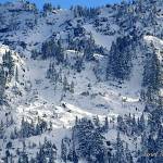Janet Johnson with Madden Photography 
The higher peaks around the Quinault rainforest was dusted with snow on Monday.