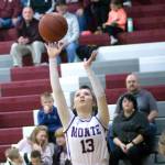 DAILY WORLD FILE PHOTO 
Montesano senior guard Maia Young had eight points and four assists in a 53-48 win over Napavine on Tuesday, Dec. 6, at Bo Griffith Memorial Gymnasium in Montesano.