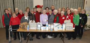 Members of the Phi Chapter of the Washington State Organization of Teachers recently donated egg cartons, clean plastic cottage cheese and yogurt containers, and plastic and paper grocery bags to the Hoquiam Food Bank. In addition to these contributions members are hoping to donate an amount similar to the $1,167.44 they donated to Coastal Harvest last year. Submitted photo