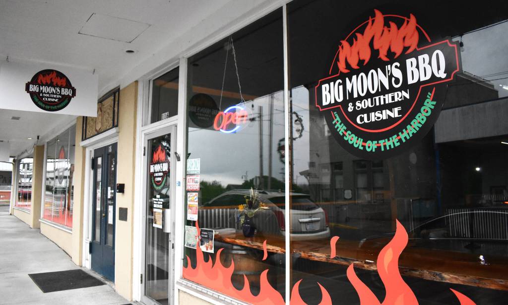 Matthew N. Wells / The Daily World 
Big Moons BBQ and Southern Cuisine  116 W. Marcy Ave., in Montesano  promises southern barbecue to the Harbor. Inside is a friendly staff led by Kevin Mooney, who owns the restaurant. The food served comes from Mooneys roots as a young kid who learned by watching his grandmother. Hes proud to share a taste of his familial roots with anyone who steps inside.