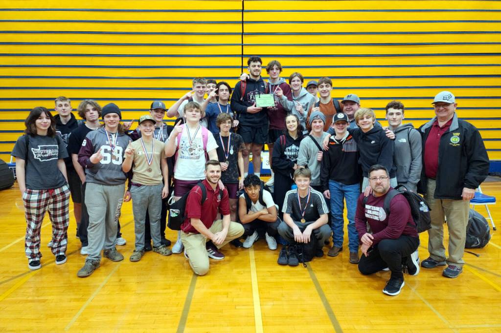 RYAN SPARKS | THE DAILY WORLD The Montesano boys wrestling program took home the team title at the Grays Harbor Championships on Saturday in Aberdeen.