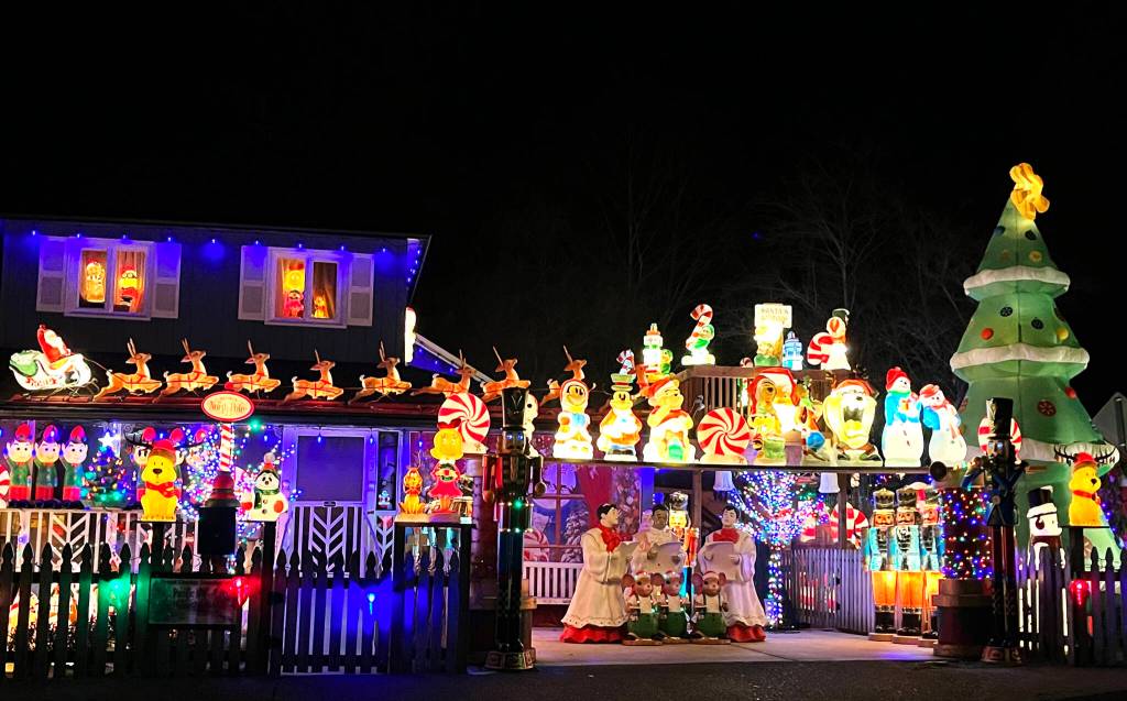 Photos by Matthew N. Wells / The Daily World
A street view of Kevin Farleys Christmas display  which is at the corner of West McBryde Avenue and North 1st Street  shows the majority of the 300 displays that lay throughout Farleys lawn and his lower roof. Farley plans on displaying about 500 decorations for Christmas 2023. He doesnt do this to compete. He does it to bring Christmas cheer to his neighbors.