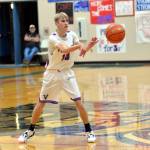 RYAN SPARKS | THE DAILY WORLD Willapa Valley senior guard Riley Pearson led the Vikings with 15 points during a 47-27 loss in the 15th Annual Jack Q. Pearson Holiday Classic on Thursday in Menlo.