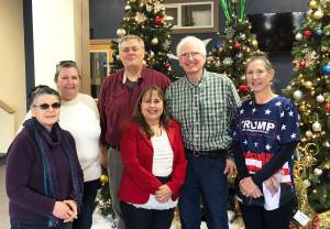 Photograph courtesy of Antara Croft 
GHRP 2022-23 officers from left Nancy Babcook, Noreen Alf, Stan Severson, Cathy Colley, Rick Hole and Antara Croft.