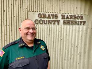 Michael S. Lockett / The Daily World
Sheriff Darrin Wallace poses in front of the sheriffs office on Jan. 5. Wallace was sworn in as the sheriff of Grays Harbor County last week.